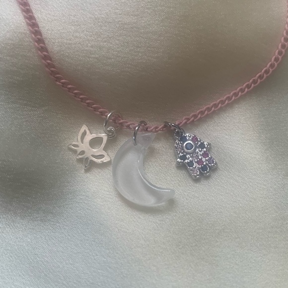 Enamel Chain Charm Necklace - Picture 3 of 6